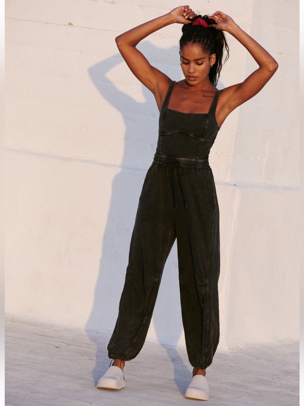 NWOT Free People x FP Movement Inbound Onesie in Charcoal